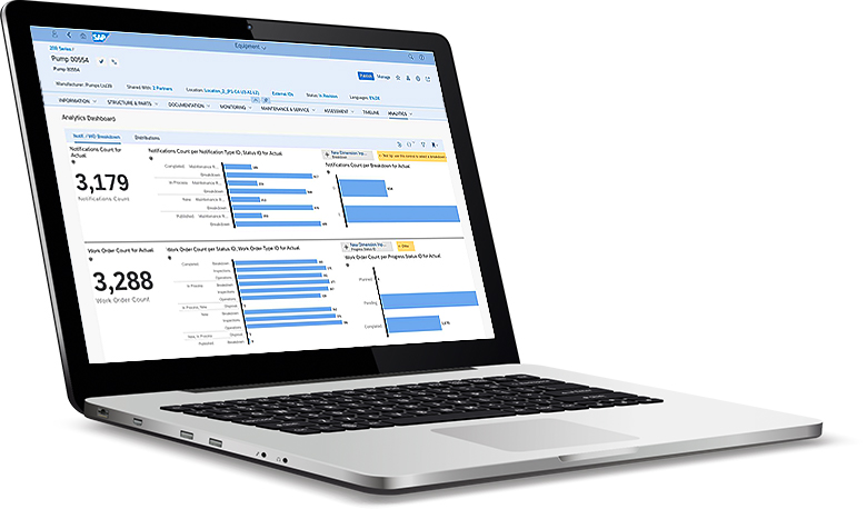 Nutzeroberfläche von SAP Intelligent Asset Management