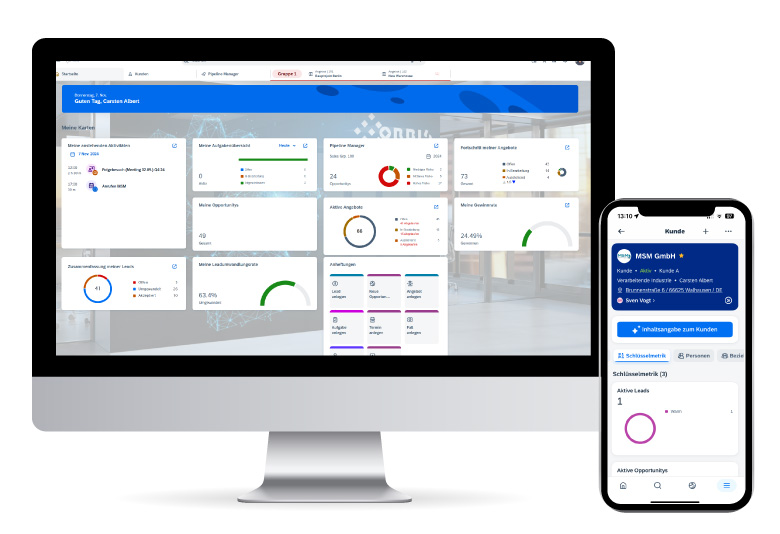 Nutzeroberfläche der SAP Sales Cloud