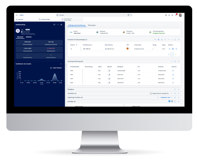 Kundenauftrag in der SAP Sales Cloud Version 2