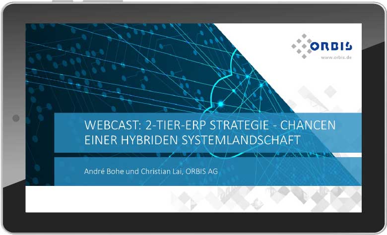 Webinar-Aufzeichnung zur hybriden Systemlandschaft mit 2-Tier-ERP-Strategie ansehen Webinar-Aufzeichnung 2-Tier-ERP Strategie